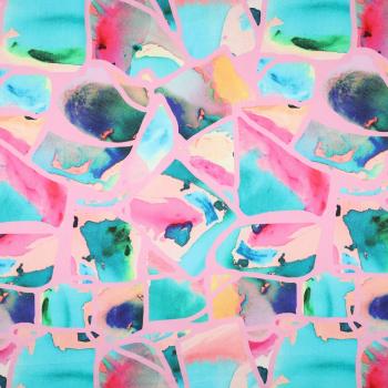 Cotton Satin - Nerida Hansen - Resonate Neon Light Pink - Digitaldruck